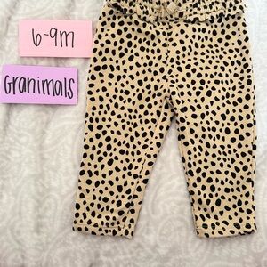 ❤️NWOT Garanimals Infant Cheetah Print Leggings with Ruffled Trim, 6-9 Months
